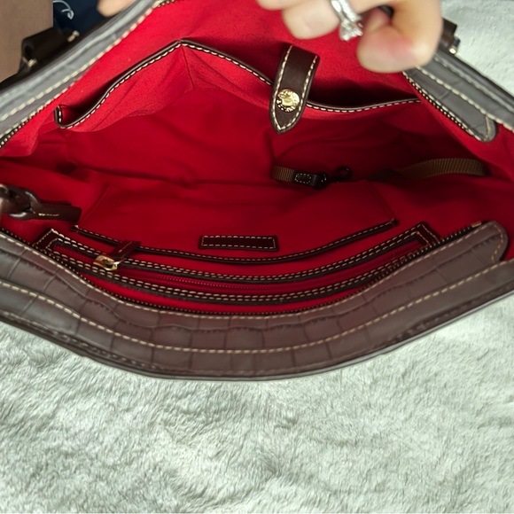 Like New Dooney & Bourke Grey Crocodile Lexington Tote - Picture 9 of 9